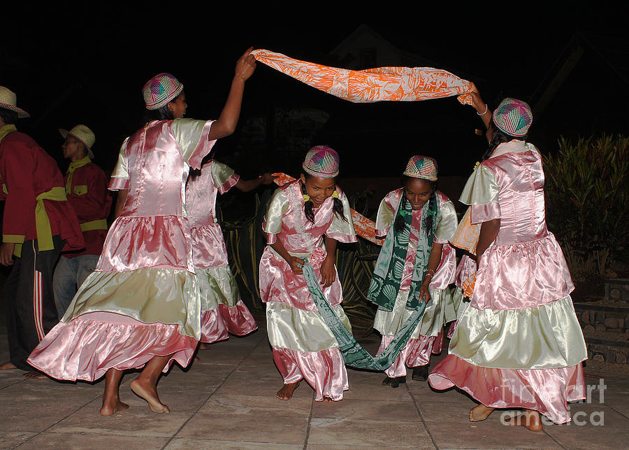 folk dance group from Madagascar Photograph by Rudi Prott