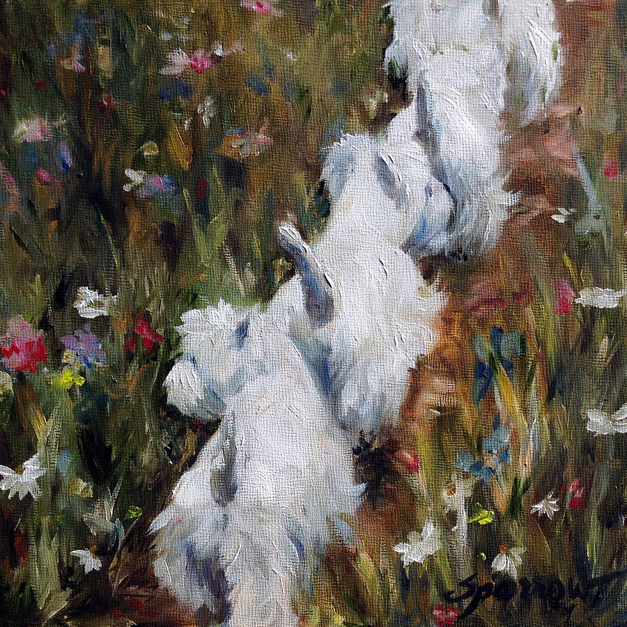 Flower Painting - Follow the Leader by Mary Sparrow