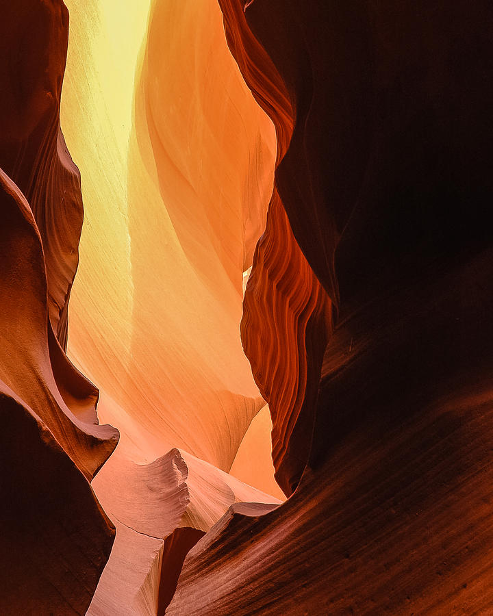 Antelope Canyon Photograph - Follow the Light by Carl Nielsen