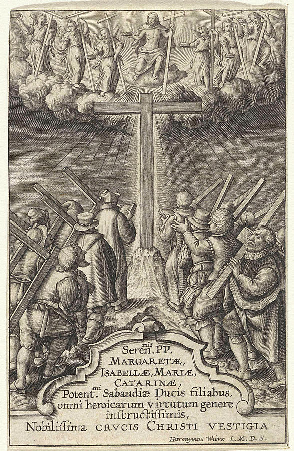 Believer Drawing - Followers Of Christ, Hieronymus Wierix, Unknown by Hieronymus Wierix