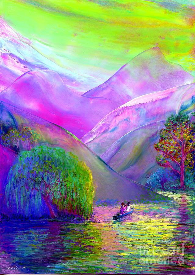 Love Painting - Love is Following the Flow Together by Jane Small Love Painting - Love is Following the Flow Together by Jane Small