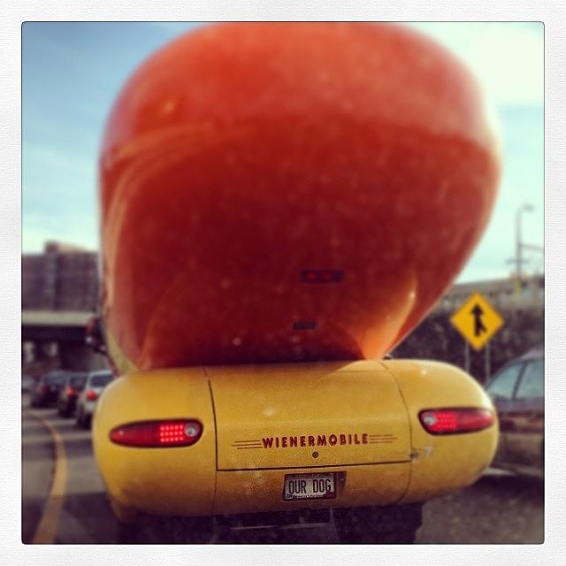 Car Photograph - Following The Weinermobile by Heidi Hermes