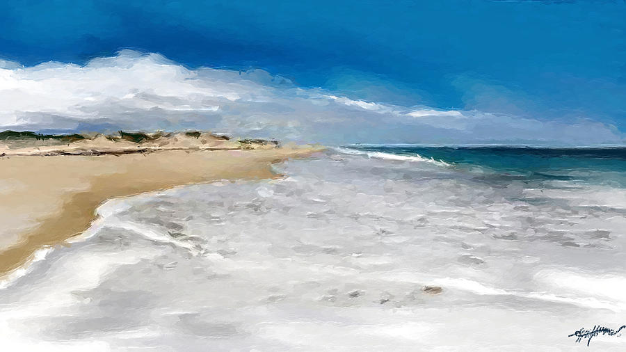 Landscape Digital Art - Folly beach scenic walk by Anthony Fishburne