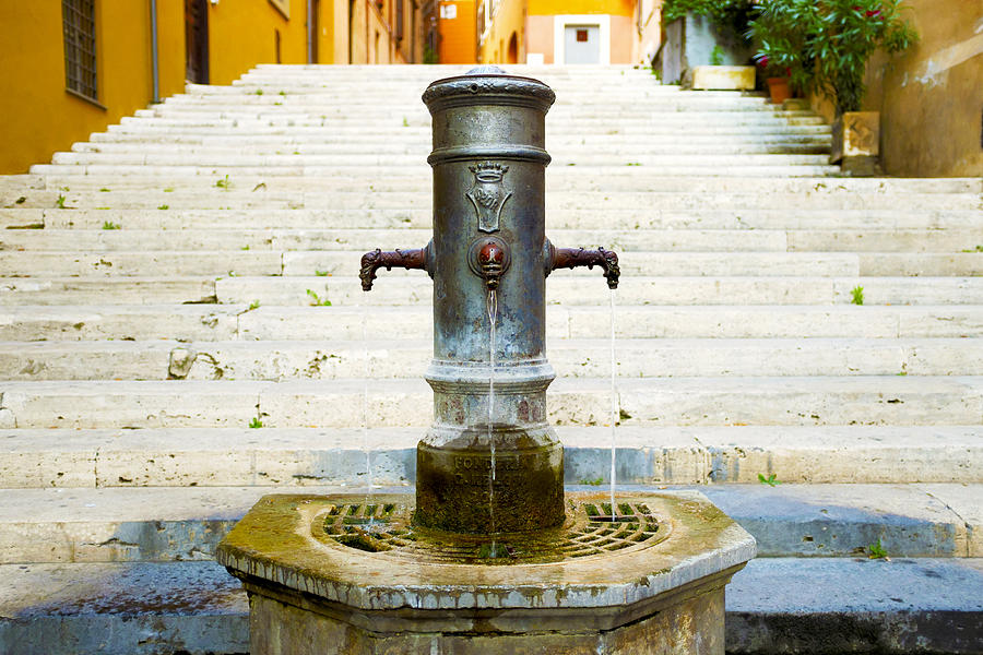 Fountain Photograph - Fontana delle tre cannelle by Fabrizio Troiani