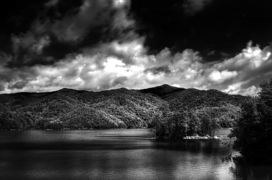 Black And White Photograph - Fontana Lake in Black and White by Greg and Chrystal Mimbs