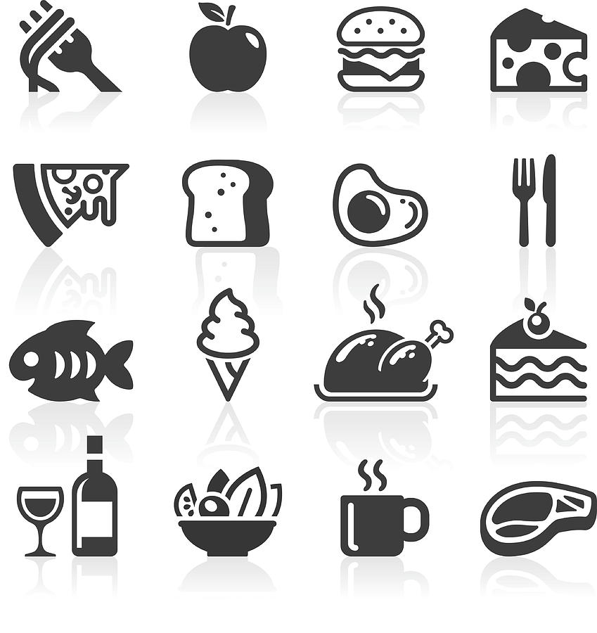 Food & Drink Icons Drawing by youngID