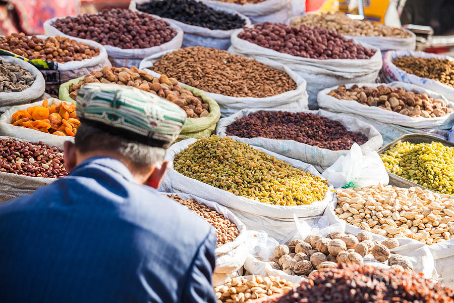 Food at local bazaar - Kashgar - China Photograph by Matteo Colombo
