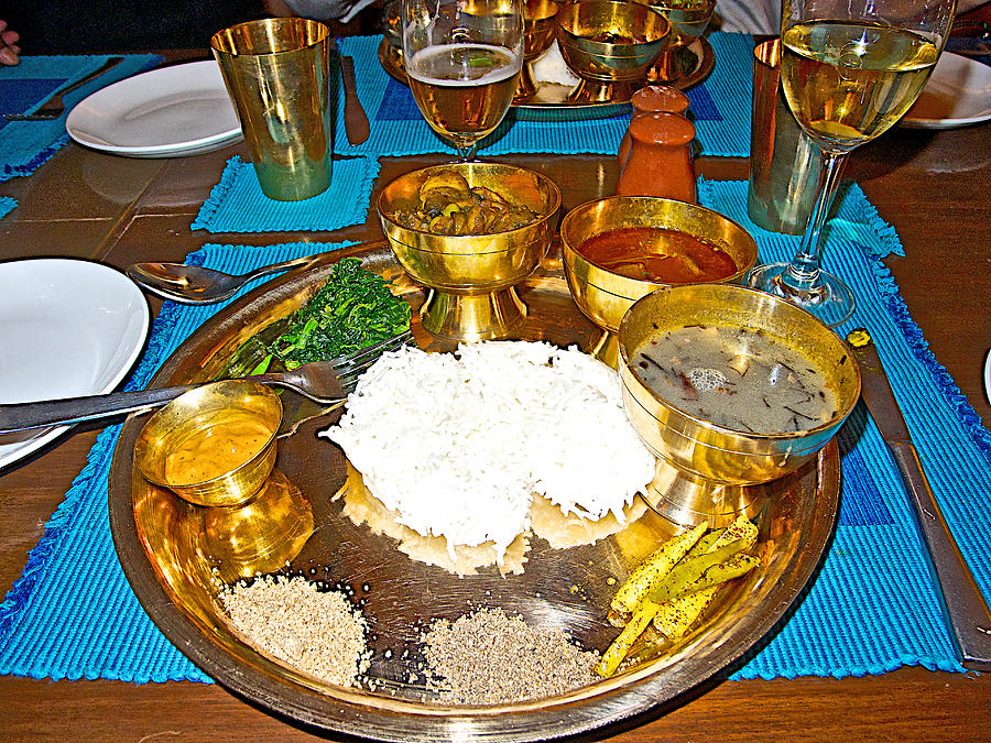 Food for Farewell Dinner in Gokarna Forest Resort in Kathmandu-Nepal