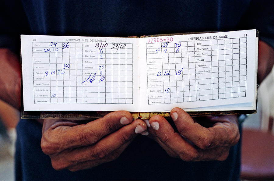 Human Photograph - Food Ration Book by Peter Menzel/science Photo Library