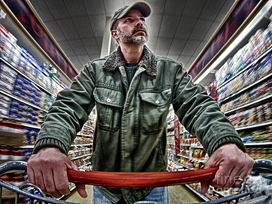 Portrait Photograph - Food Shopping by Mark Miller