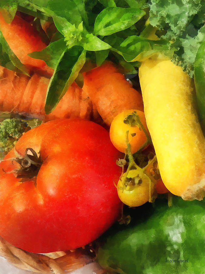 Tomato Photograph - Food - Vegetable Medley by Susan Savad