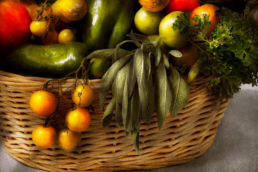 Vegetable Photograph - Food - Veggie - Sage advice  by Mike Savad