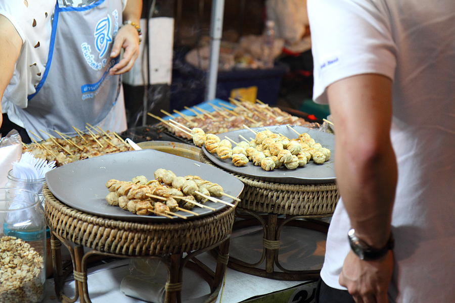 Chiang Photograph - Food Vendors - Night Street Market - Chiang Mai Thailand - 011312 by DC Photographer
