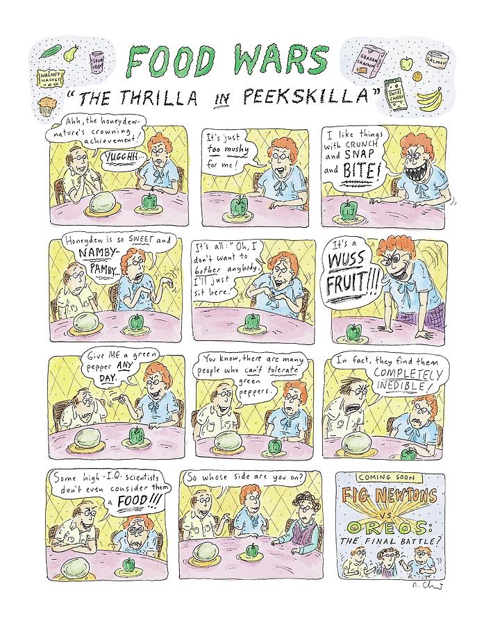 Food Wars: Thrilla In Peekskilla Drawing by Roz Chast