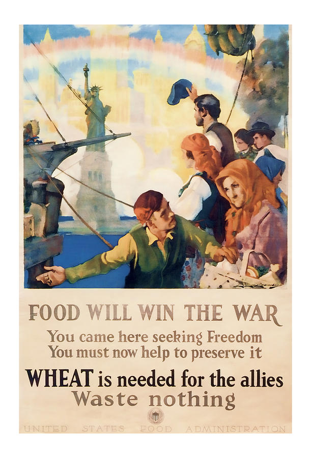 Food Will Win the War Vintage World War 1 Art Mixed Media by Presented ...