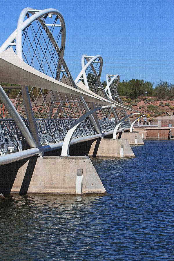 Foot Bridge Over Tempe Town Lake Photograph by Tom Janca