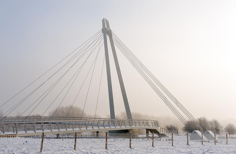 Snowy Bridge Photograph by Roy Pedersen