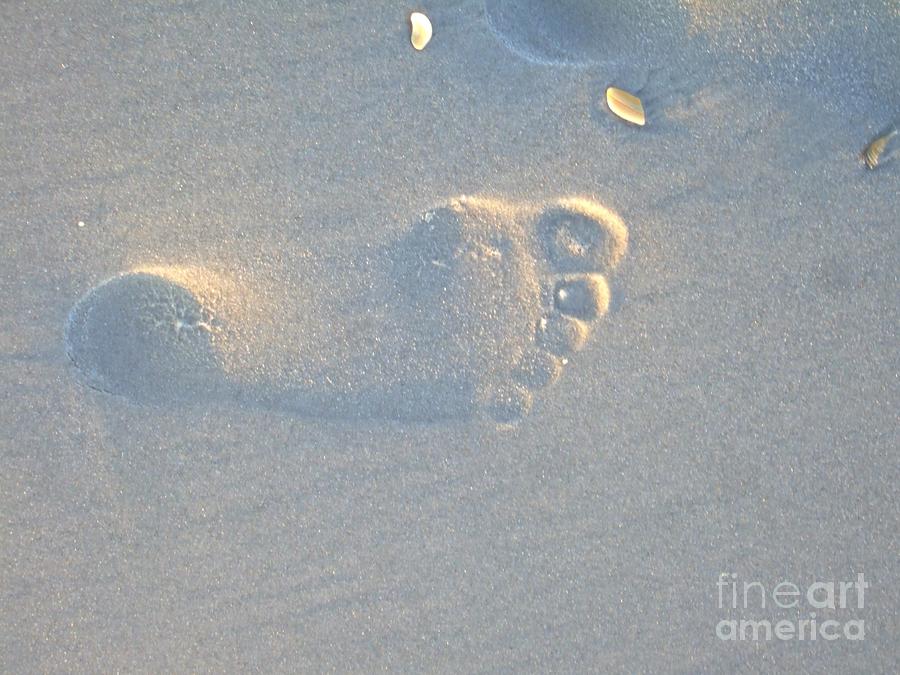 Foot Print In The Sand Photograph by Jocelyn Stephenson