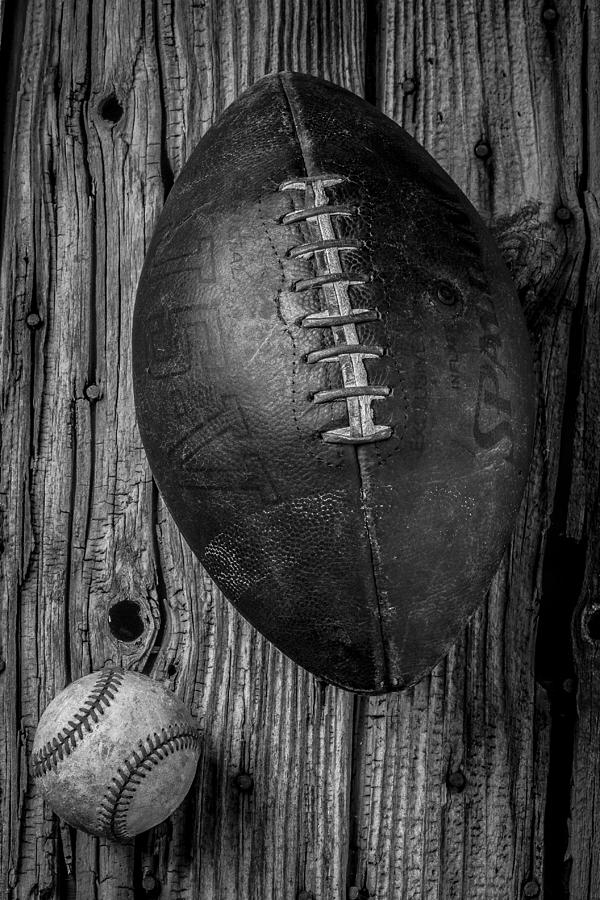 Football Photograph - Football and Baseball by Garry Gay