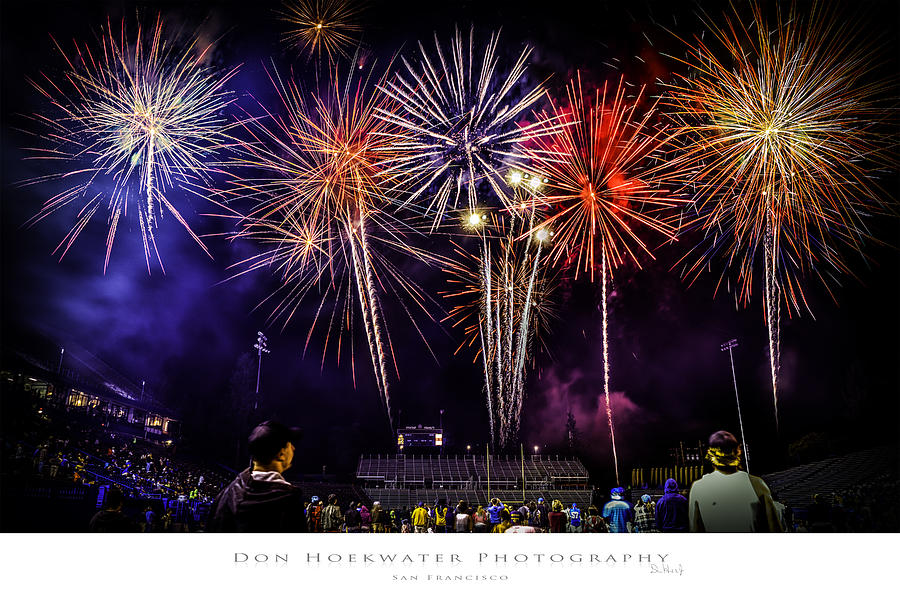 Football and Fireworks Photograph by Don Hoekwater Photography