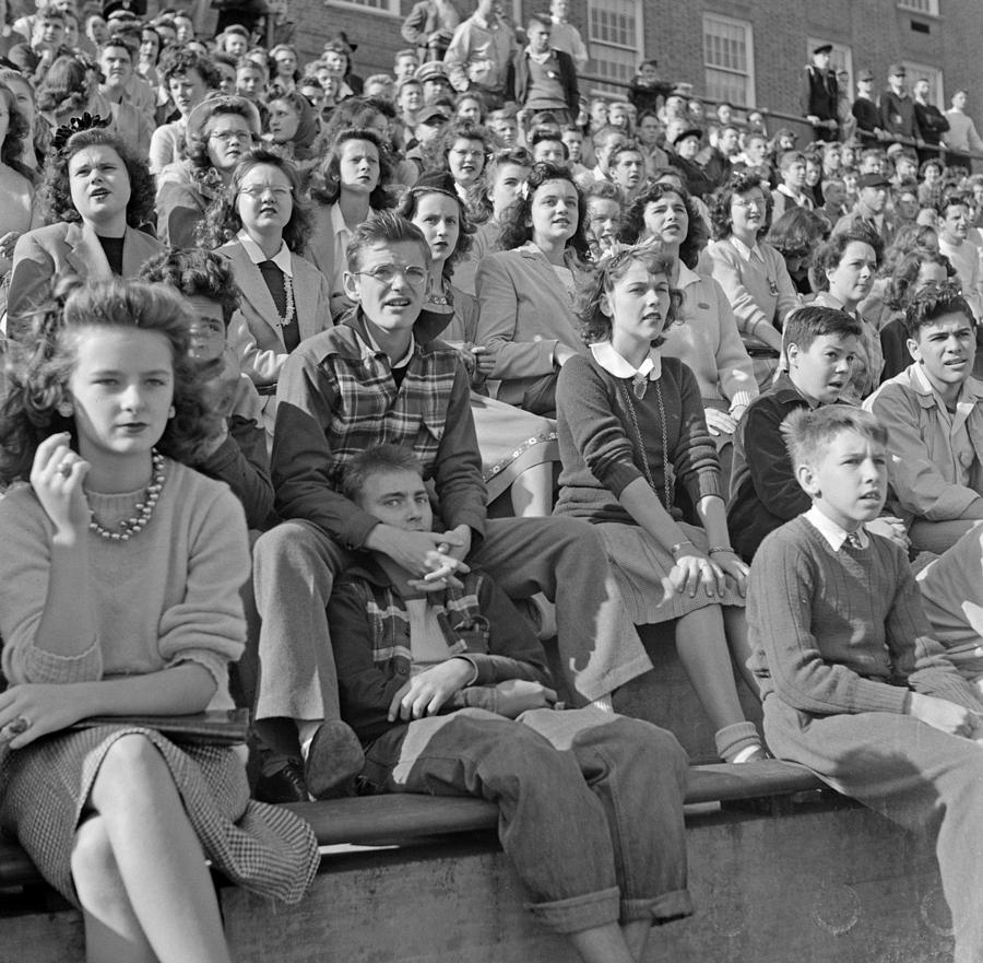 Football Game, 1943 Photograph by Granger