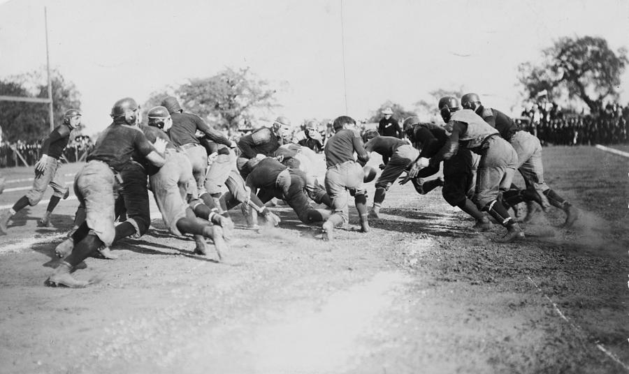 Football Game, C1902 Photograph by Granger