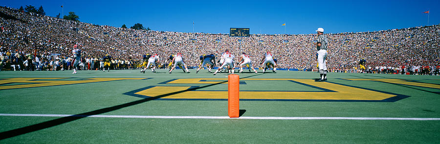 University Of Michigan Photograph - Football Game, University Of Michigan by Panoramic Images