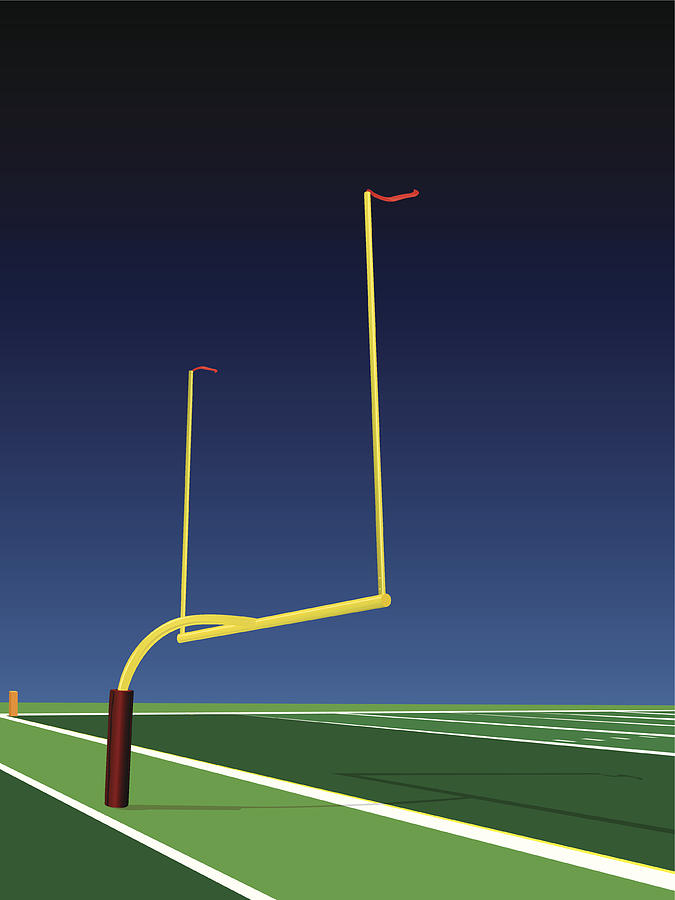 Football Goal Post Background Drawing by KeithBishop