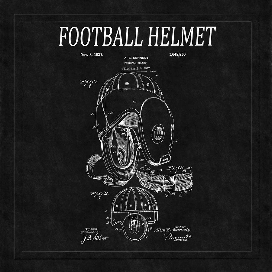 Football Helmet Patent 4 Photograph by Andrew Fare