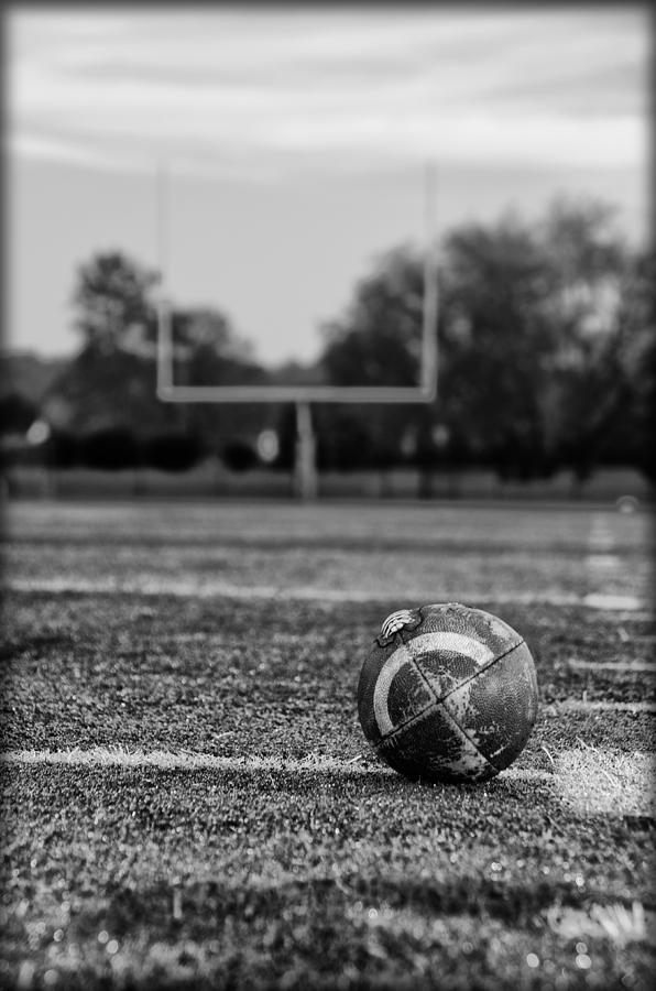 Football in Black and White Photograph by Bill Cannon