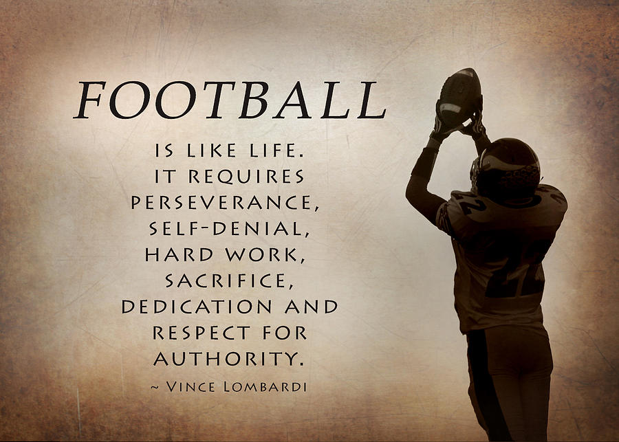 Vince Lombardi Photograph - Football by Lori Deiter