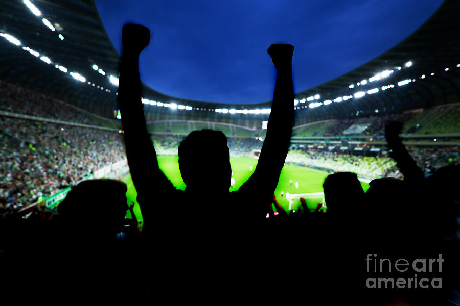 Football soccer fans support their team and celebrate Photograph by Michal Bednarek