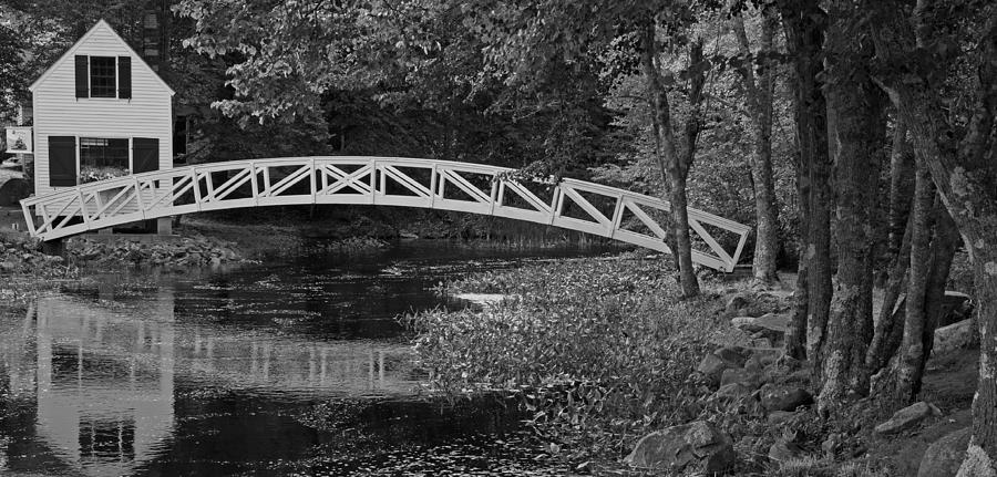 Acadia National Park Photograph - Footbridge in Black and White by Paul Mangold