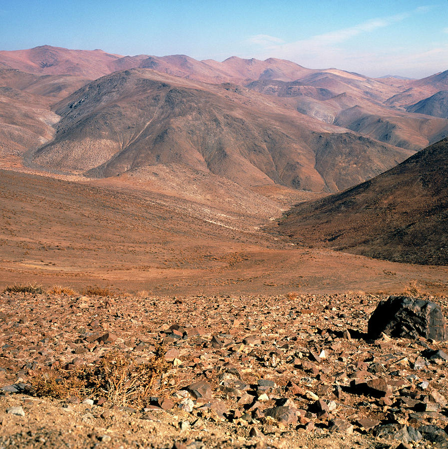 Desert Photograph - Foothills Of The Andes by David Parker/science Photo Library