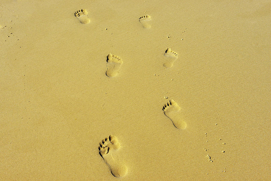 Footmark At Sand Beach Photograph by Raimund Linke