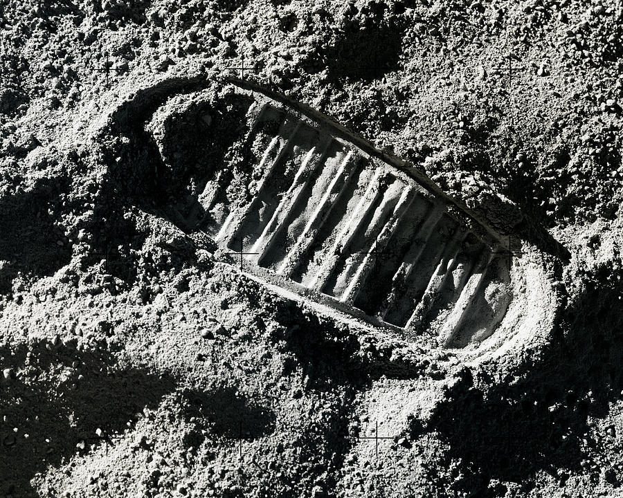 Footprint on Moon Photograph by Stevecoleimages