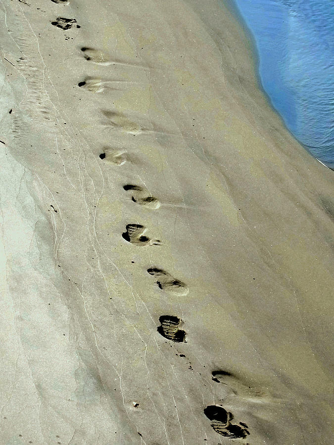 Footprints at Breech Inlet Photograph by Pat Exum