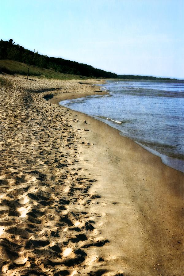 Lake Michigan Photograph - Footprints in the Sand by Michelle Calkins