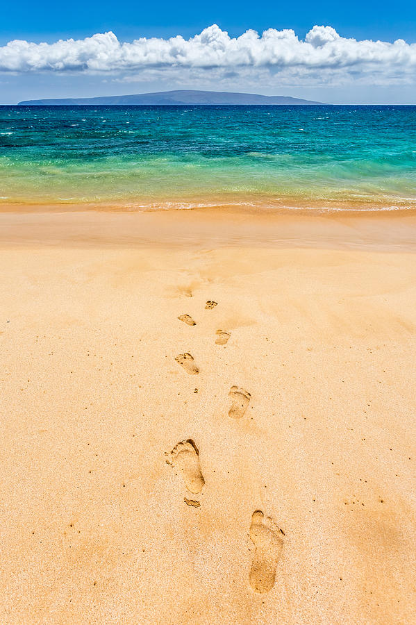 Footprints leading to paradise Photograph by Pierre Leclerc Photography
