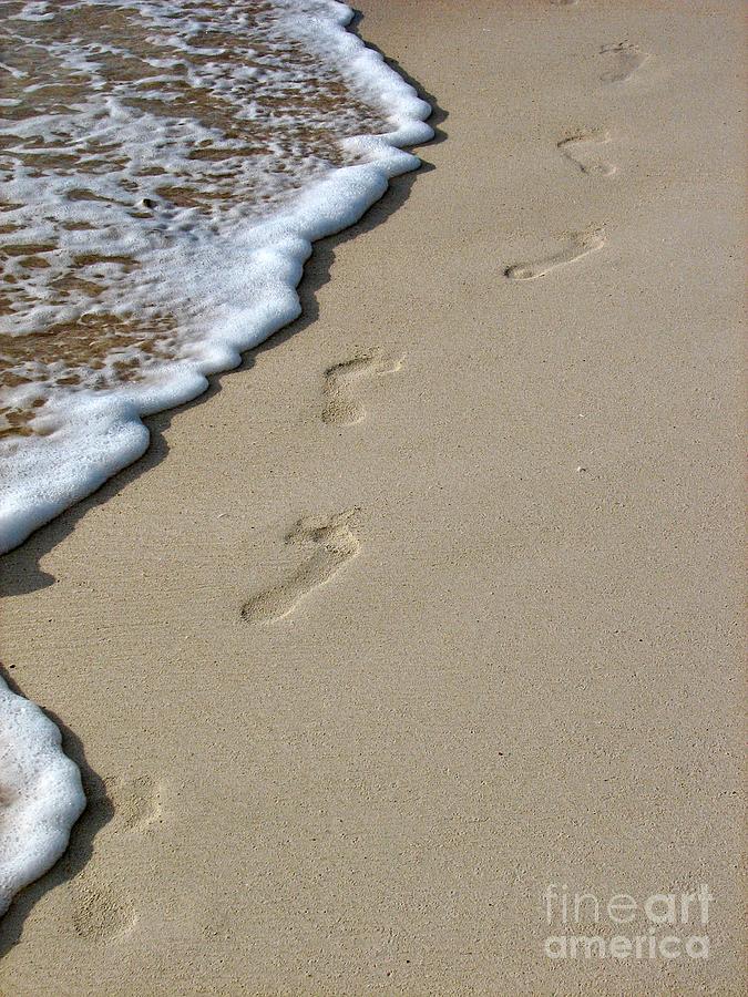 Footprints Photograph by Peggy Hughes