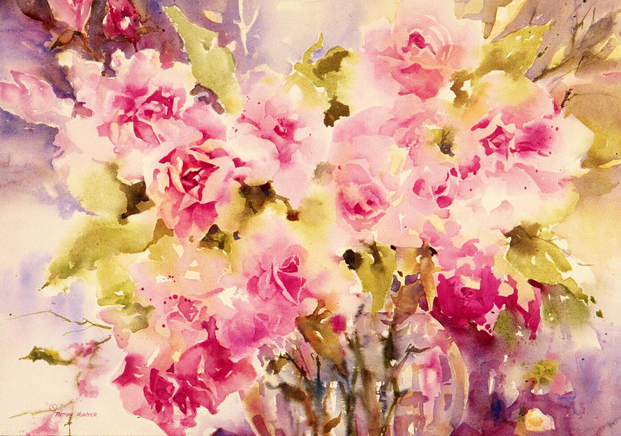 Roses Painting - for a Blue Lady by Patton Hunter Roses Painting - for a Blue Lady by Patton Hunter