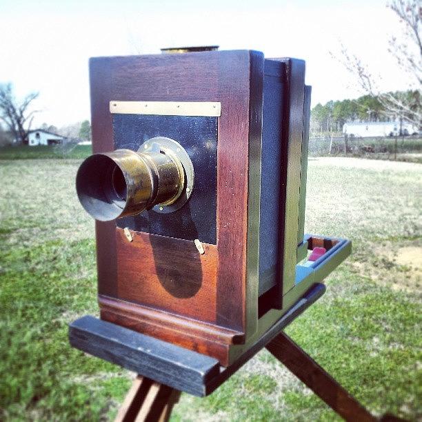 For Sale: Refinished 5x7 Camera. Lens Photograph by Chris Morgan