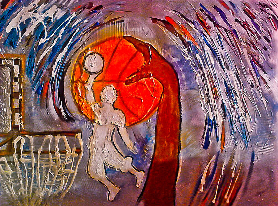 For the love of Basketball Painting by Artista Elisabet