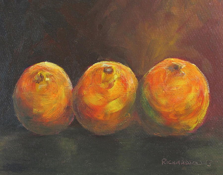 For the love of three oranges Painting by Susan Richardson