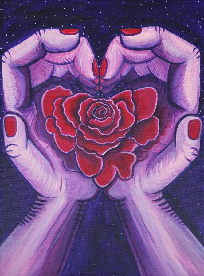 Rose Painting - For you my Valentine.   by Kate Fortin