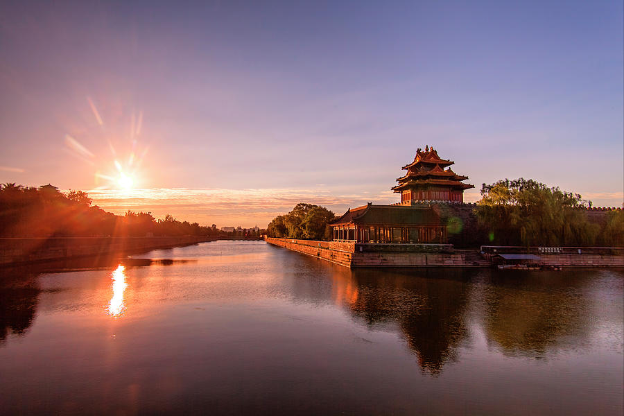 Forbidden City And Its Moat In The Photograph by Czqs2000 / Sts