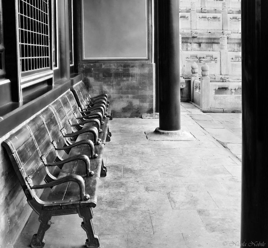 Forbidden City - Benches Photograph by Nicola Nobile