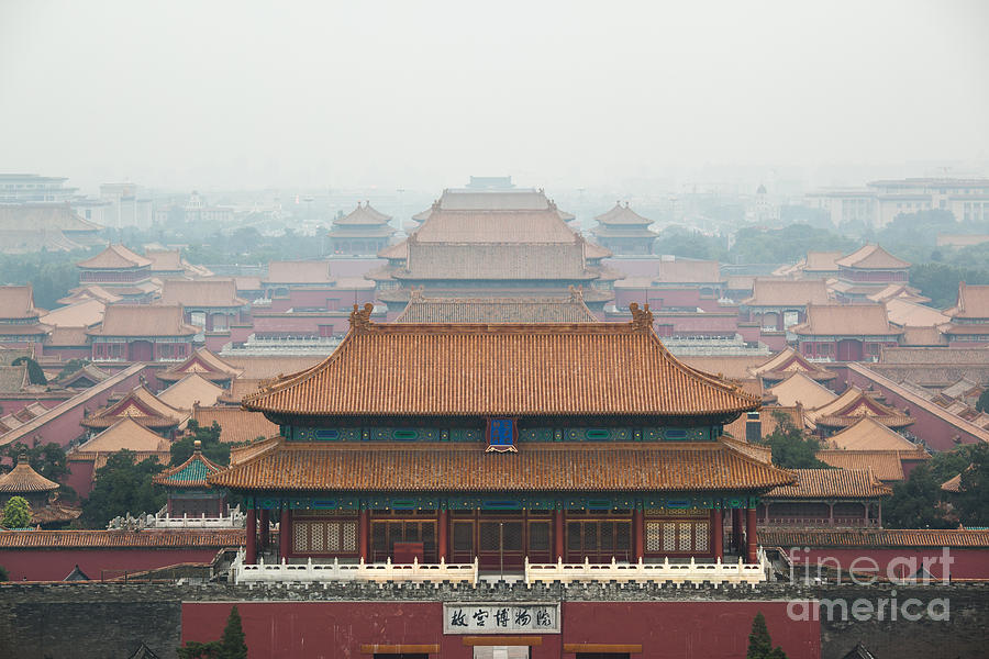 Forbidden city from the top Beijing China Photograph by Matteo Colombo