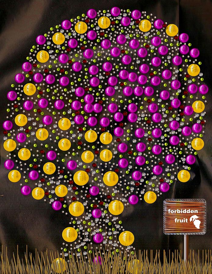 Grape Mixed Media - Forbidden Fruit Pop art by Pepita Selles