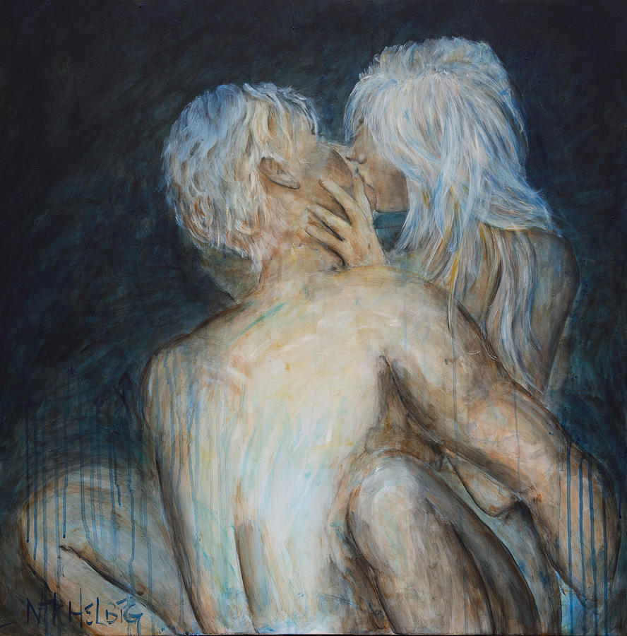 Forbidden Love - Erotica Painting by Nik Helbig